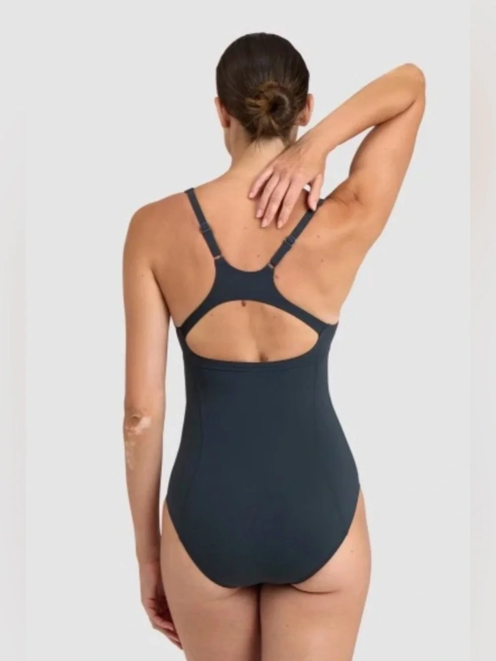 Arena SHAPEWEAR MARINA EYE BACK ONE PIECE Night Grey Bright Blue Rose Size‎ 36